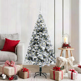 Vidaxl kunstkerstboom met 150 led wit 150 cm pvc en staal en kunststof - afbeelding 1