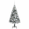Vidaxl kunstkerstboom met 150 led wit 150 cm pvc en staal en kunststof