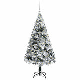 Vidaxl kunstkerstboom met 150 led wit 150 cm pvc en staal en kunststof - afbeelding 3