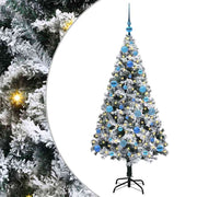 Vidaxl kunstkerstboom met 150 led wit 150 cm pvc en staal en kunststof - afbeelding 2