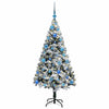 Vidaxl kunstkerstboom met 150 led wit 150 cm pvc en staal en kunststof