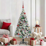Vidaxl kunstkerstboom met 150 led wit 150 cm pvc en staal en kunststof - afbeelding 1