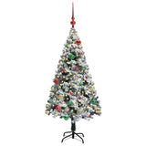 Vidaxl kunstkerstboom met 150 led wit 150 cm pvc en staal en kunststof - afbeelding 3