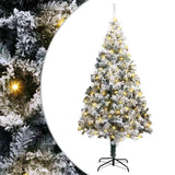 Vidaxl kunstkerstboom wit 180 cm pvc en staal en kunststof - afbeelding 1