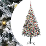 Vidaxl kunstkerstboom wit 180 cm pvc en staal en kunststof - afbeelding 2
