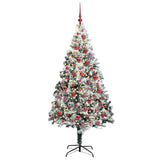 Vidaxl kunstkerstboom wit 180 cm pvc en staal en kunststof - afbeelding 3