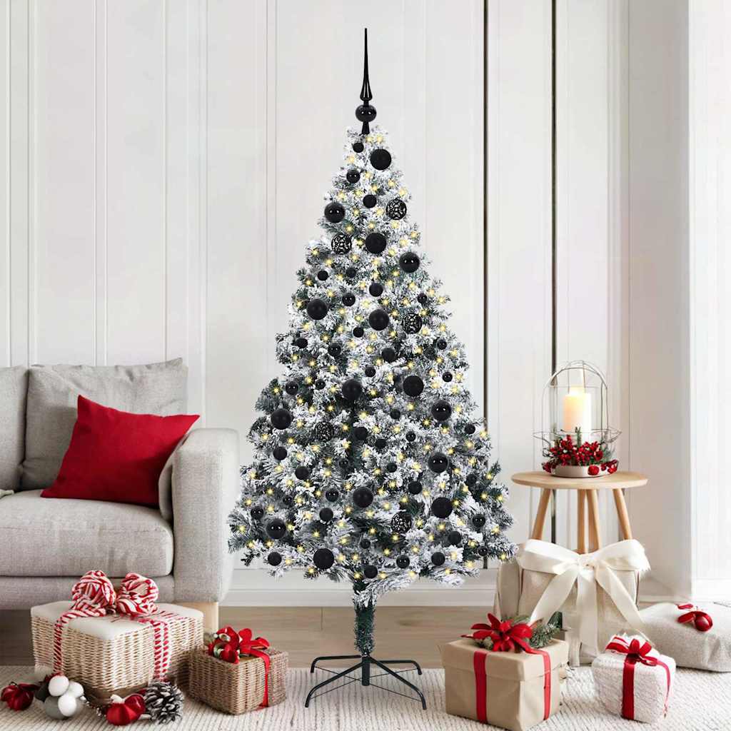 Vidaxl kunstkerstboom wit 180 cm pvc en staal en kunststof