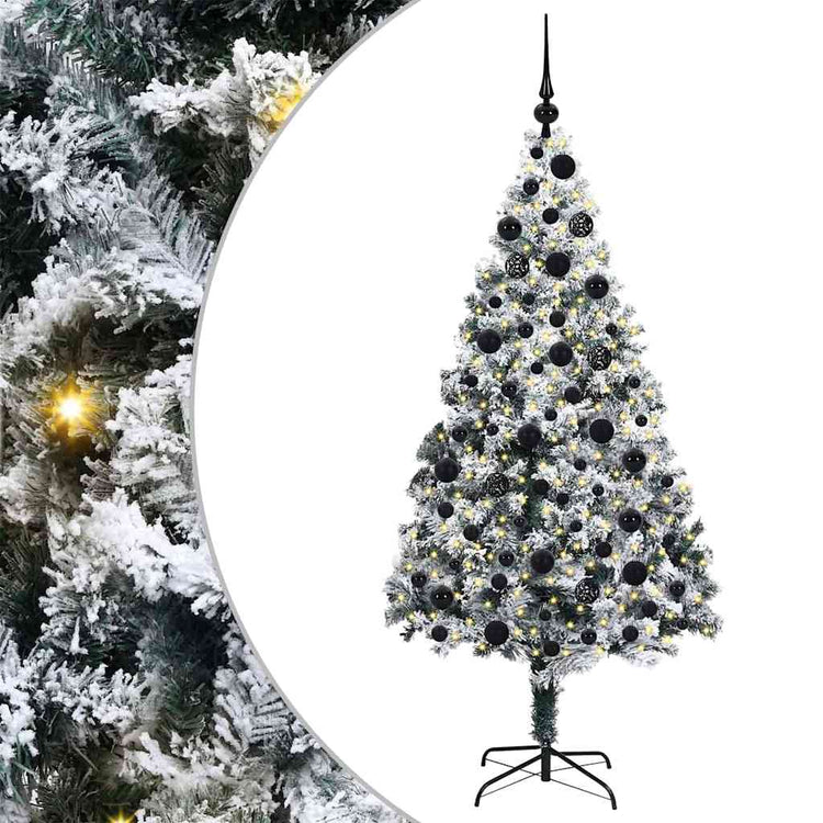 Vidaxl kunstkerstboom wit 180 cm pvc en staal en kunststof