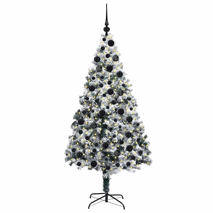 Vidaxl kunstkerstboom wit 180 cm pvc en staal en kunststof
