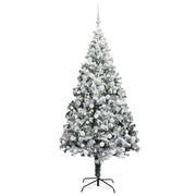Vidaxl kunstkerstboom wit 180 cm pvc en staal en kunststof - afbeelding 3
