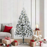 Vidaxl kunstkerstboom wit 180 cm pvc en staal en kunststof - afbeelding 1