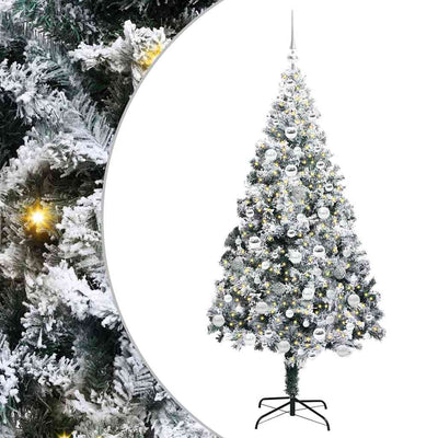 Vidaxl kunstkerstboom wit 180 cm pvc en staal en kunststof