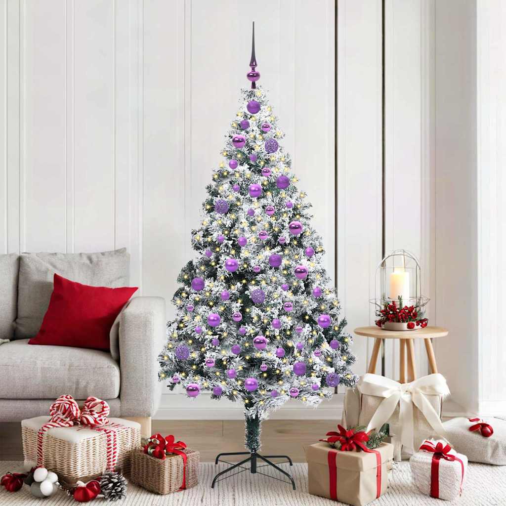 Vidaxl kunstkerstboom wit 180 cm pvc en staal en kunststof