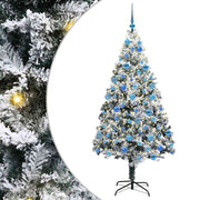 Vidaxl kunstkerstboom wit 180 cm pvc en staal en kunststof - afbeelding 2