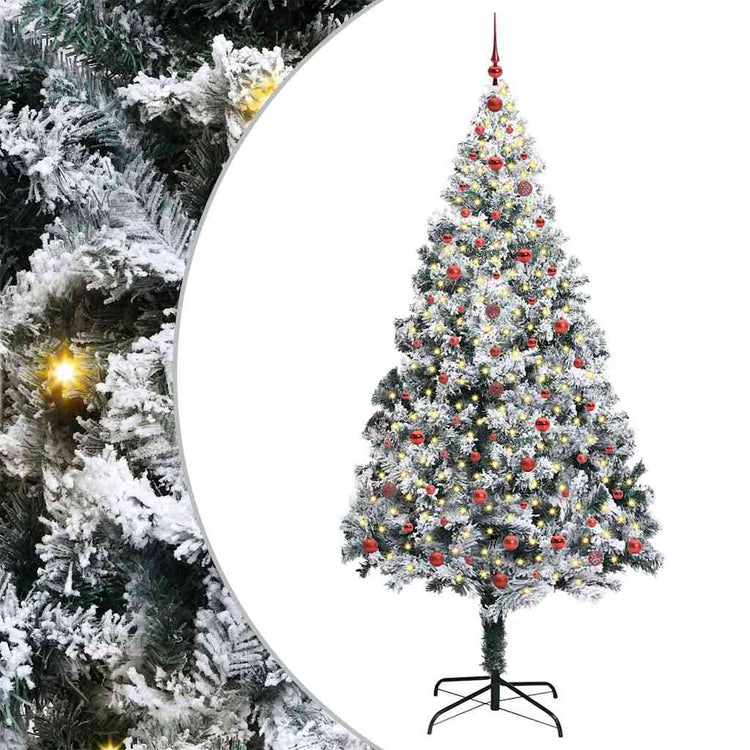 Vidaxl kunstkerstboom wit 240 cm pvc en staal en kunststof