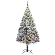 Vidaxl kunstkerstboom wit 240 cm pvc en staal en kunststof - afbeelding 3