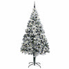 Vidaxl kunstkerstboom met 300 led wit 240 cm pvc en staal en kunststof