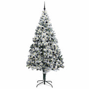 Vidaxl kunstkerstboom wit 240 cm pvc en staal en kunststof - afbeelding 3
