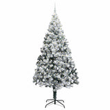 Vidaxl kunstkerstboom wit 240 cm pvc en staal en kunststof - afbeelding 3