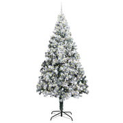 Vidaxl kunstkerstboom wit 240 cm pvc en staal en kunststof - afbeelding 3