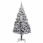 Vidaxl kunstkerstboom wit 240 cm pvc en staal en kunststof - afbeelding 3