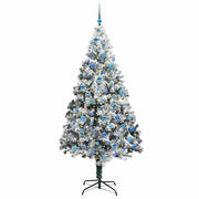 Vidaxl kunstkerstboom wit 240 cm pvc en staal en kunststof - afbeelding 3