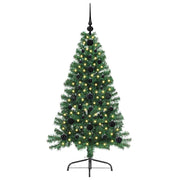 Vidaxl kunstmatig voorverlicht kerstboom met 150 led groen 120 cm pvc - afbeelding 3