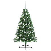 Vidaxl kunstmatig voorverlicht kerstboom met 150 led groen 120 cm pvc - afbeelding 3