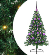 Vidaxl kunstmatig voorverlicht kerstboom met 150 led groen 120 cm pvc - afbeelding 2