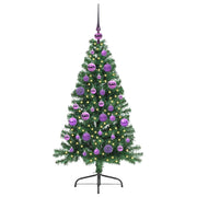 Vidaxl kunstmatig voorverlicht kerstboom met 150 led groen 120 cm pvc - afbeelding 3