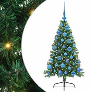 Vidaxl kunstmatig voorverlicht kerstboom met 150 led groen 120 cm pvc - afbeelding 2
