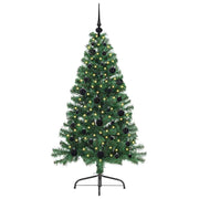 Vidaxl kunstmatig voorverlicht kerstboom met 150 led groen 150 cm pvc - afbeelding 3