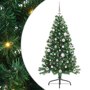 Vidaxl kunstmatig voorverlicht kerstboom met 150 led groen 150 cm pvc - afbeelding 1