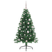 Vidaxl kunstmatig voorverlicht kerstboom met 150 led groen 150 cm pvc - afbeelding 3