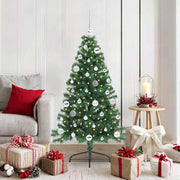Vidaxl kunstmatig voorverlicht kerstboom met 150 led groen 150 cm pvc - afbeelding 1