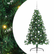Vidaxl kunstmatig voorverlicht kerstboom met 150 led groen 150 cm pvc - afbeelding 2