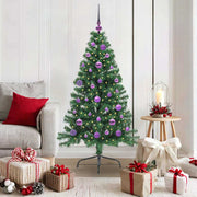 Vidaxl kunstmatig voorverlicht kerstboom met 150 led groen 150 cm pvc - afbeelding 1