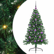 Vidaxl kunstmatig voorverlicht kerstboom met 150 led groen 150 cm pvc - afbeelding 2