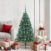 Vidaxl kunstmatig voorverlicht kerstboom met 150 led groen 150 cm pvc - afbeelding 1