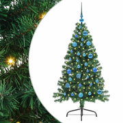 Vidaxl kunstmatig voorverlicht kerstboom met 150 led groen 150 cm pvc - afbeelding 2