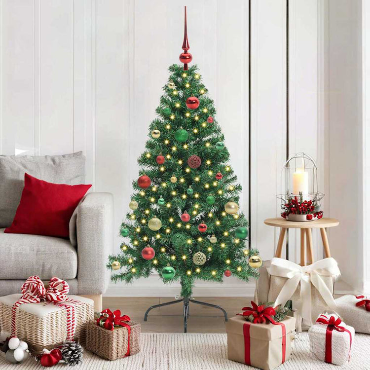 Vidaxl kunstmatig voorverlicht kerstboom met 150 led groen 150 cm pvc