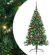 Vidaxl kunstmatig voorverlicht kerstboom met 150 led groen 150 cm pvc - afbeelding 2