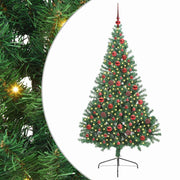Vidaxl kunstmatig voorverlicht kerstboom met 300 led groen 180 cm pvc - afbeelding 2
