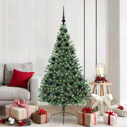 Vidaxl kunstmatig voorverlicht kerstboom met 300 led groen 180 cm pvc - afbeelding 1
