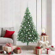 Vidaxl kunstmatig voorverlicht kerstboom met 300 led groen 180 cm pvc - afbeelding 1