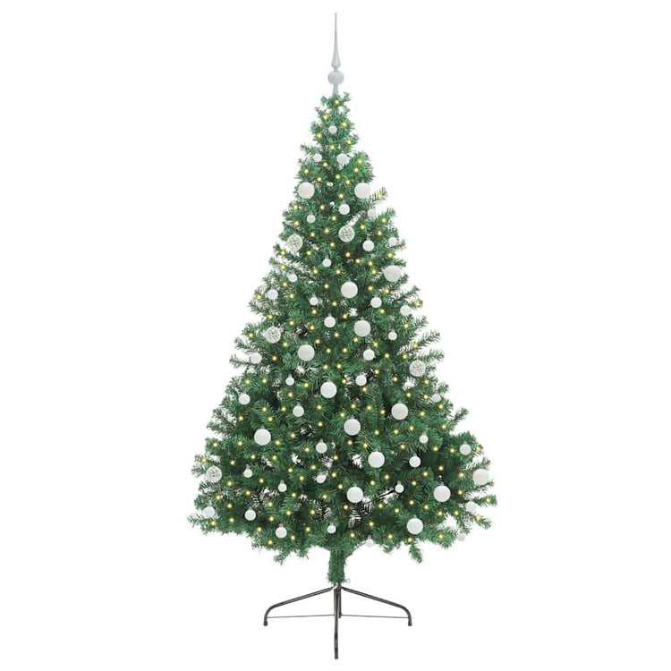 Vidaxl kunstmatig voorverlicht kerstboom met 300 led groen 180 cm pvc