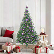 Vidaxl kunstmatig voorverlicht kerstboom met 300 led groen 180 cm pvc - afbeelding 1