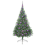 Vidaxl kunstmatig voorverlicht kerstboom met 300 led groen 180 cm pvc - afbeelding 3