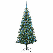 Vidaxl kunstmatig voorverlicht kerstboom met 300 led groen 180 cm pvc - afbeelding 3