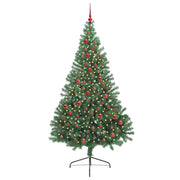 Vidaxl kunstmatig voorverlicht kerstboom met 300 led groen 210 cm pvc - afbeelding 3